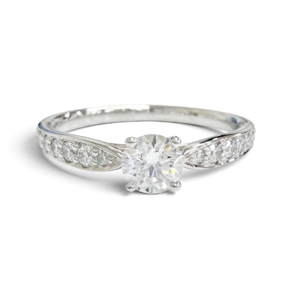TIFFANY&Co. Tiffany Solitaire Channel Setting Ring, Diamond, PT950 Platinum, ...